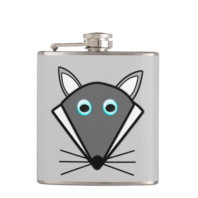 Cute Halloween Wolf Flask (Front)