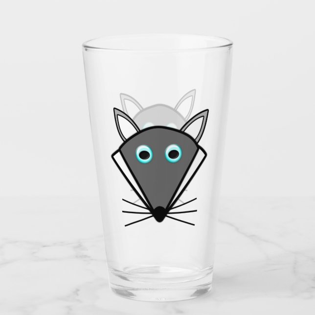 Cute Halloween Wolf Glass (Front)
