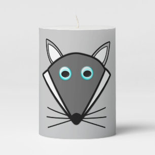 Cute Halloween Wolf Pillar Candle