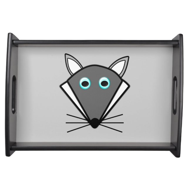 Cute Halloween Wolf Serving Tray (Front)