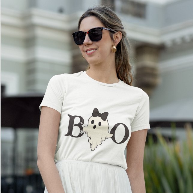 Cute Halloween Women’s T-Shirt – "Boo" Ghost Tri-Blend Shirt (Creator Uploaded)