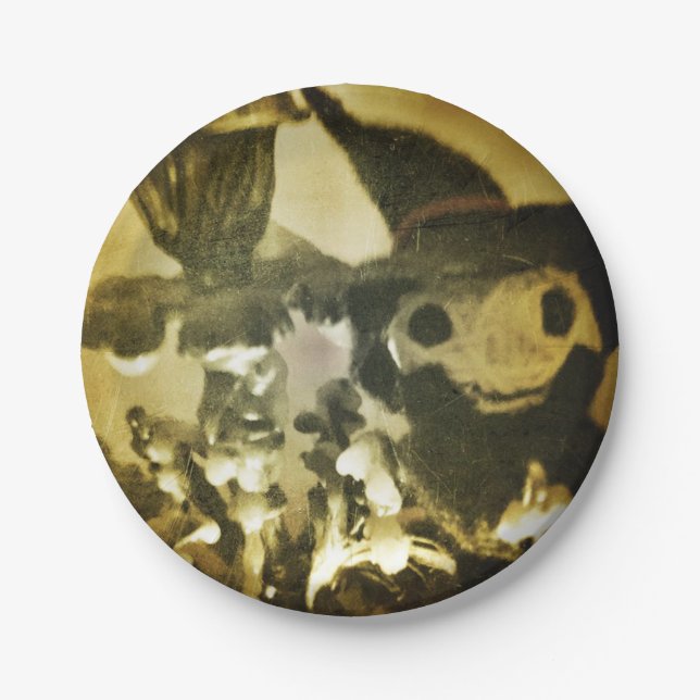 Cute Halloween-y Witch Voodoo Doll Dude Plates (Front)