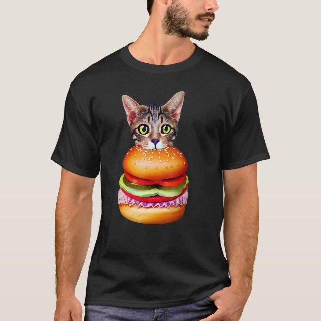 Cute Hamburger Cat   Catburger BurgerCat     Idea T-Shirt (Front)