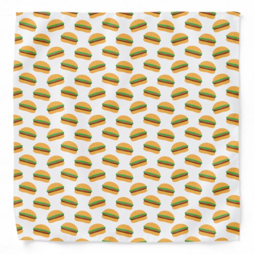 Cute Hamburger Pattern Bandana