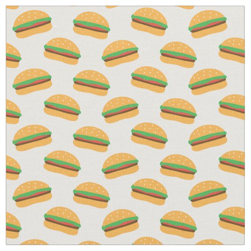 Cute Hamburger Pattern Fabric