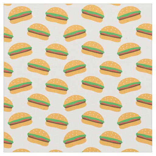 Cute Hamburger Pattern Fabric