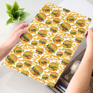 Cute hamburgers fries tiled pattern envelope mailers