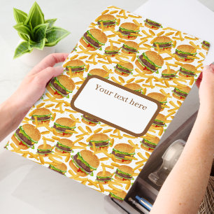 Cute hamburgers fries tiled pattern text box envelope mailers