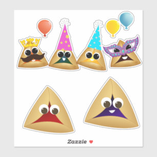 Cute Hamentashen Party Sticker
