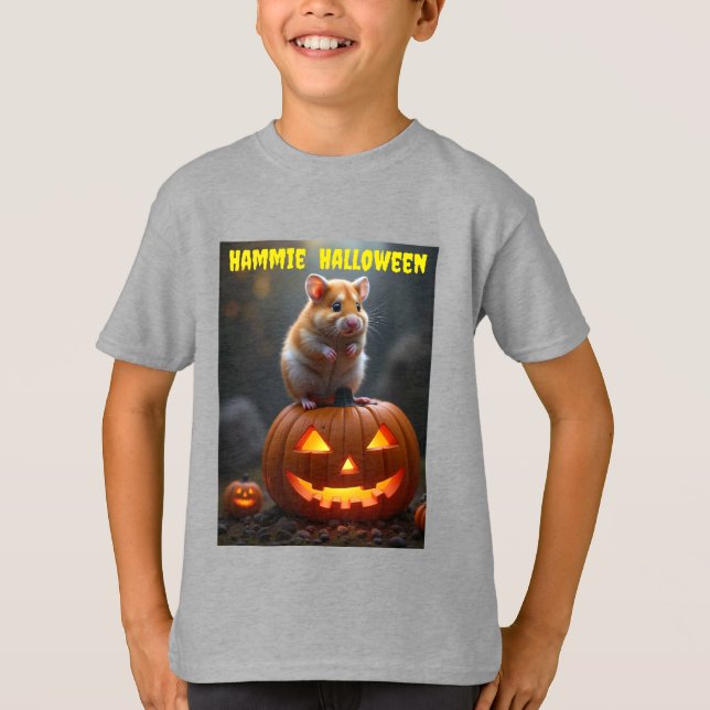 Cute Hammie Halloween Kids T-Shirt (Front)