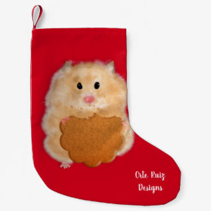 Cute hamster and biscuit Christmas Stocking