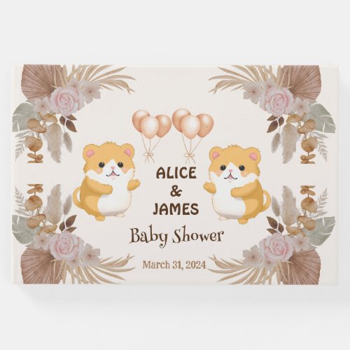  Cute Hamster Baby Shower Guest Book