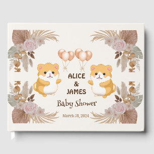 Cute Hamster Baby Shower Guest Book