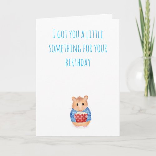 Cute hamster birthday card