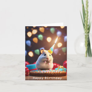 Cute Hamster Birthday Card