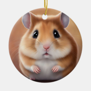 Cute Hamster Ceramic Ornament