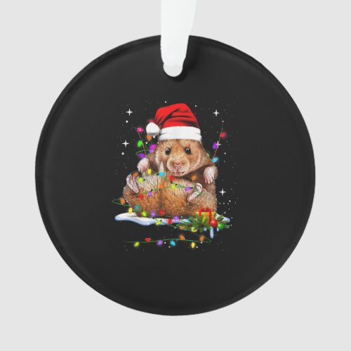 Cute Hamster Christmas Day Ornament