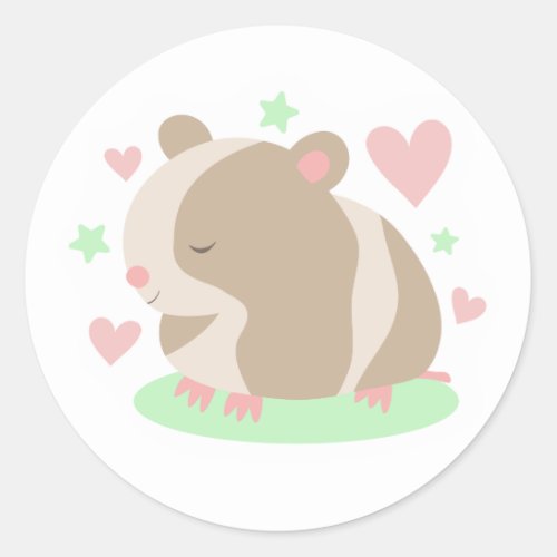 Cute Hamster  Classic Round Sticker