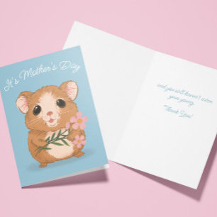 Cute Hamster Dark Humor Mother's Day Card
