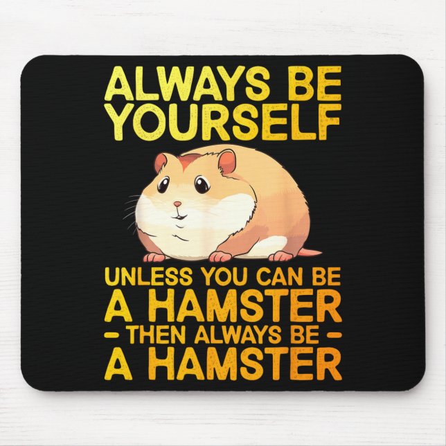 Cute Hamster Design For Men Women Kids Dwarf Hamst Mouse Pad (Front)