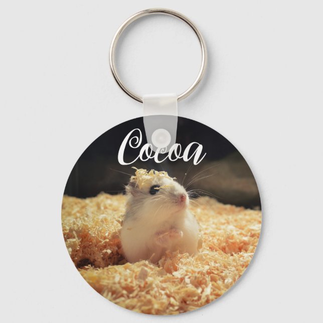 Cute Hamster Gift For Hamster Lovers Keychain (Front)