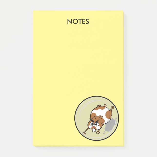 CUTE HAMSTER IN HAMSTER BALL NOTEPAD (Front)
