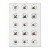 Cute Hamster Lifting Cupcake Hamsterrific Birthday Edible Frosting Rounds (Sheet)