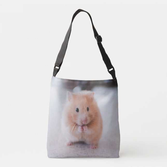 Cute Hamster Love Animals Crossbody Bag (Back)