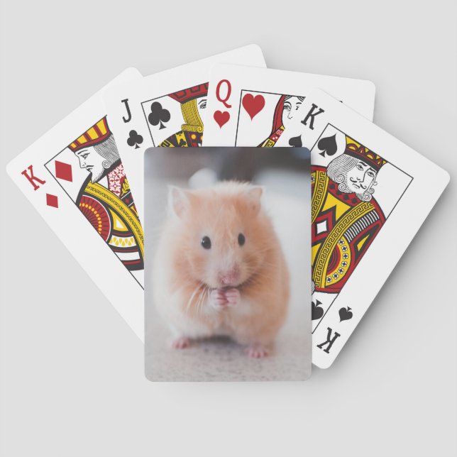 Cute Hamster Love Animals Poker Cards (Back)
