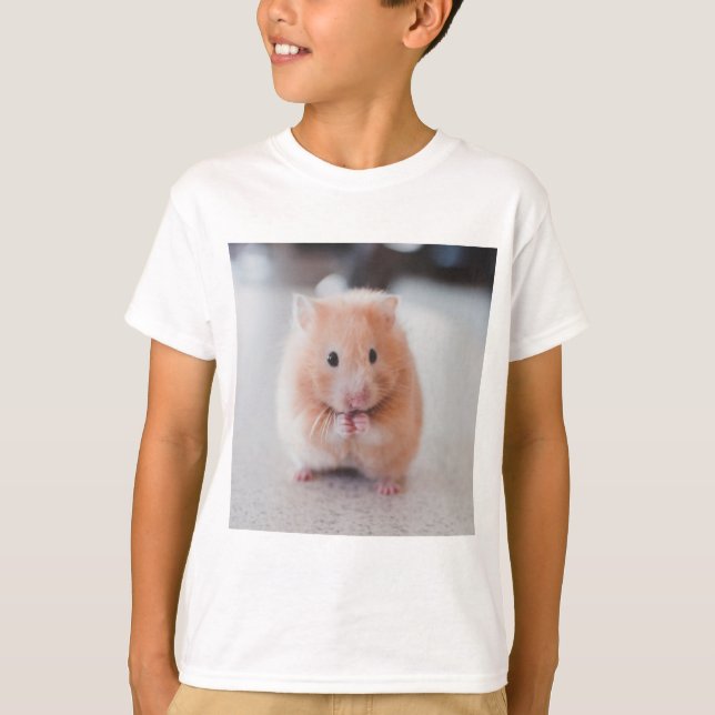 Cute Hamster Love Animals T-Shirt (Front)