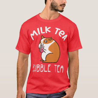 Cute Hamster Milk Tea Bubble Tea T-Shirt