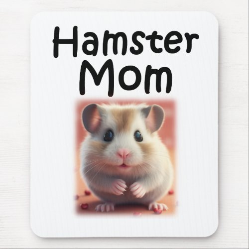 Cute Hamster Mom Hammy Pet Animal Owner Mouse Pad