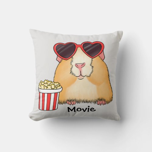 Cute hamster Movie fan Hamster lover Throw Pillow