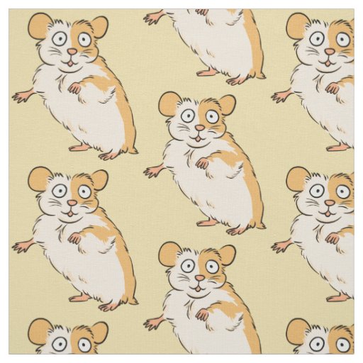 Cute Hamster Pattern Fabric