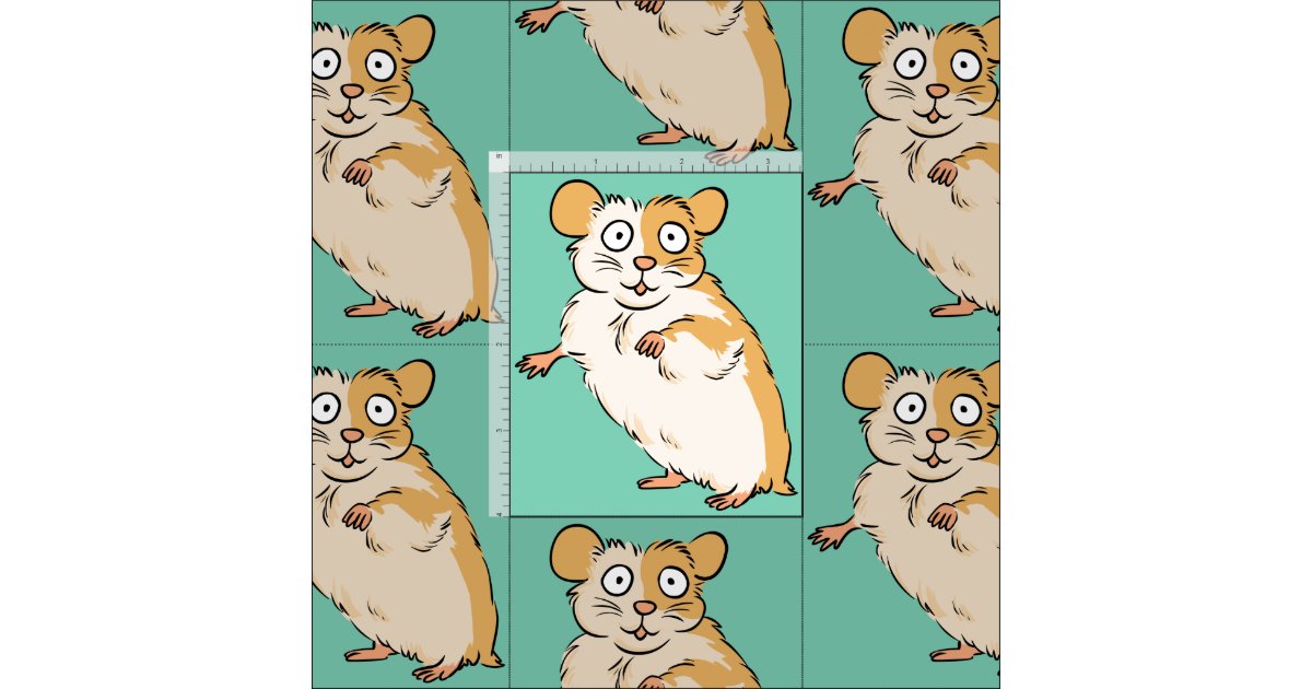Cute Hamster Pattern Fabric Zazzle