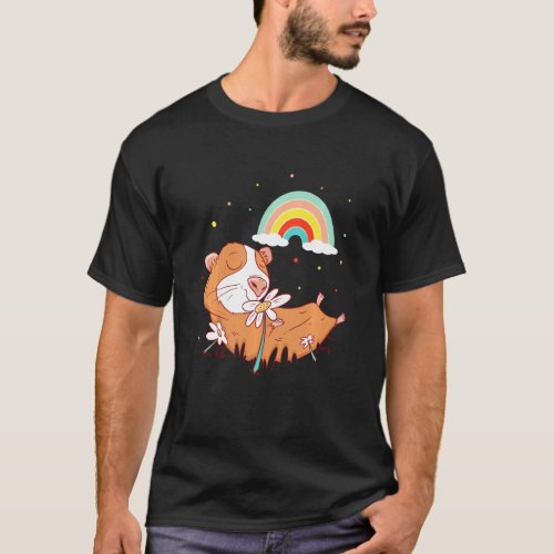 Cute Hamster Rainbow Mouse Rodent Furbaby Parent M T_Shirt
