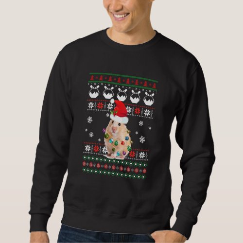 Cute Hamster Santa Hat Ugly Sweater Christmas Paja