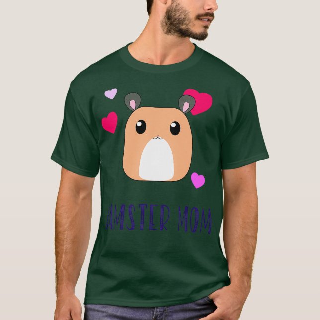 Cute hamster shirt Hamster Mom  Robo Syrian (Front)