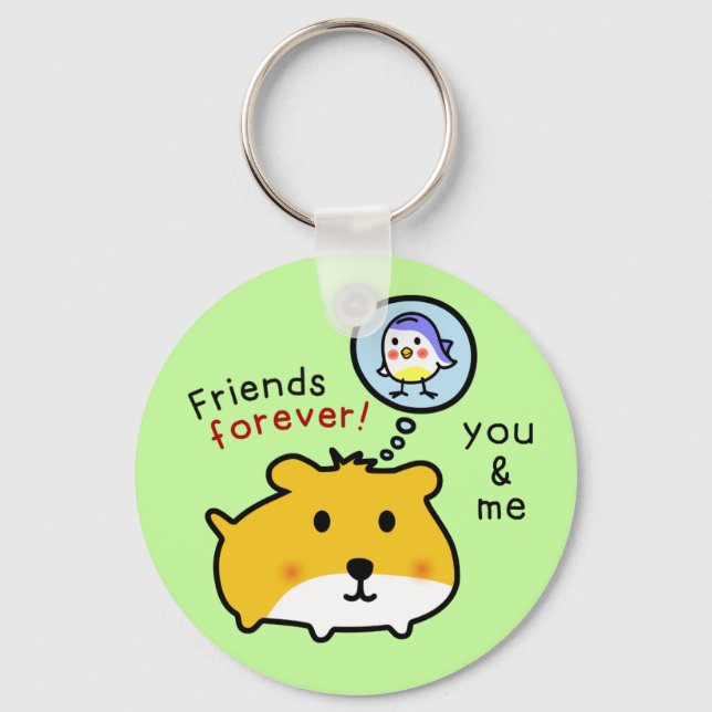 cute hamster timmy and friends keychain (Front)