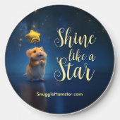 Cute Hamster with text Shine like a Star Wireless Charger (Front)