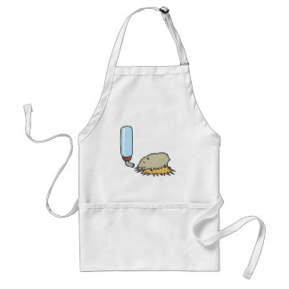 cute hamster with water bottle adult apron