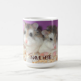 Cute Hamsters in Love Mug with Customisable Name
