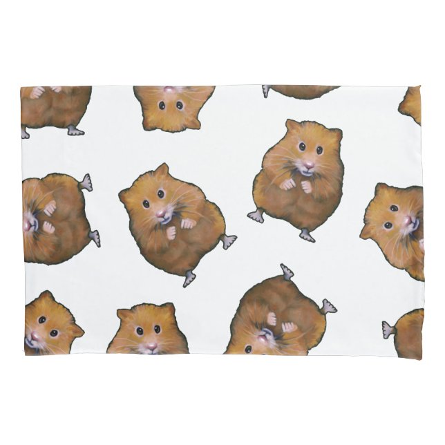 Cute Hamsters, Random Pattern, Hand Drawn, Pet Pillowcase (Front)