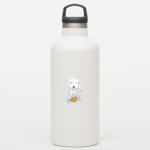 Cute Hand-Drawn Angel Dog With Bone Art Sticker