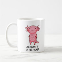 Cute Hand-Drawn Axolotl Cartoon