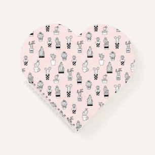 Cute Hand Drawn Cactus Pattern Notebook