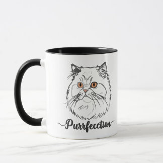 Cute Hand-Drawn Cat & Pun Gift Mug