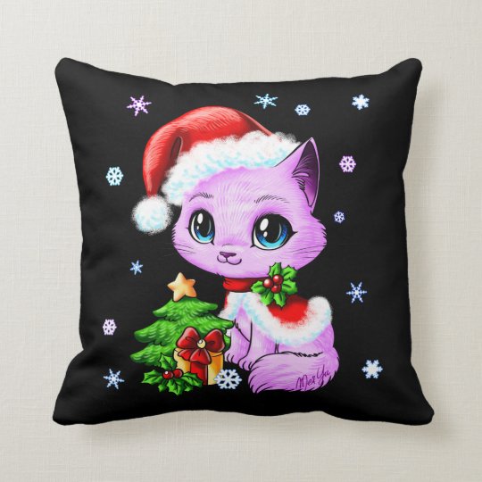 christmas cat pillow covers