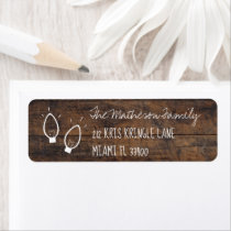 Cute Hand-drawn Christmas Lights + Chalk Styled Label