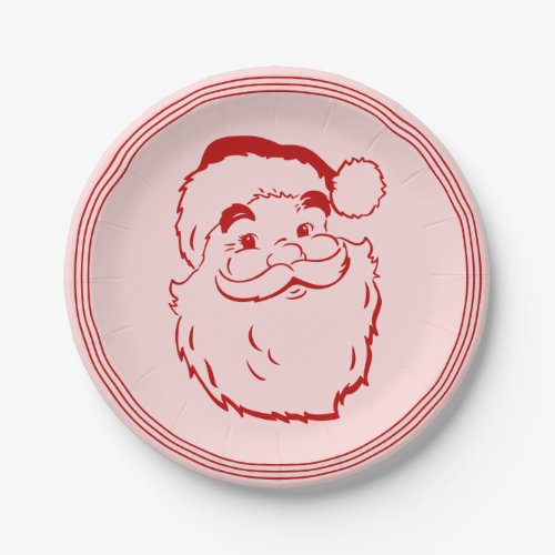 Cute Hand Drawn Cookie For Santa Clause Paper Plates